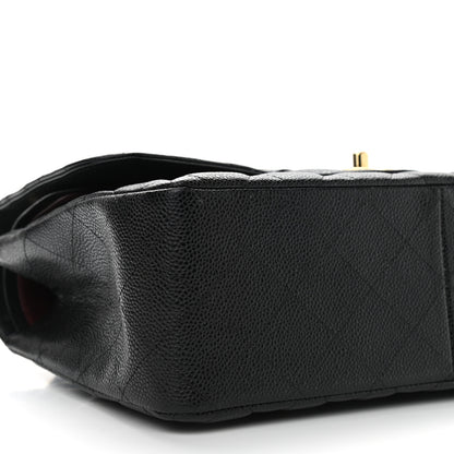 Chanel Caviar Quilted Jumbo Double Flap Black 7 of 9