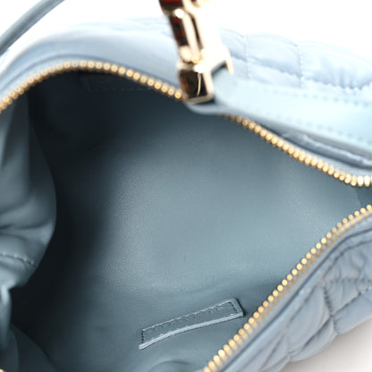 Christian Dior Calfskin Macrocannage Small Diortravel Nomad Pouch Bracing Blue 5 of 11