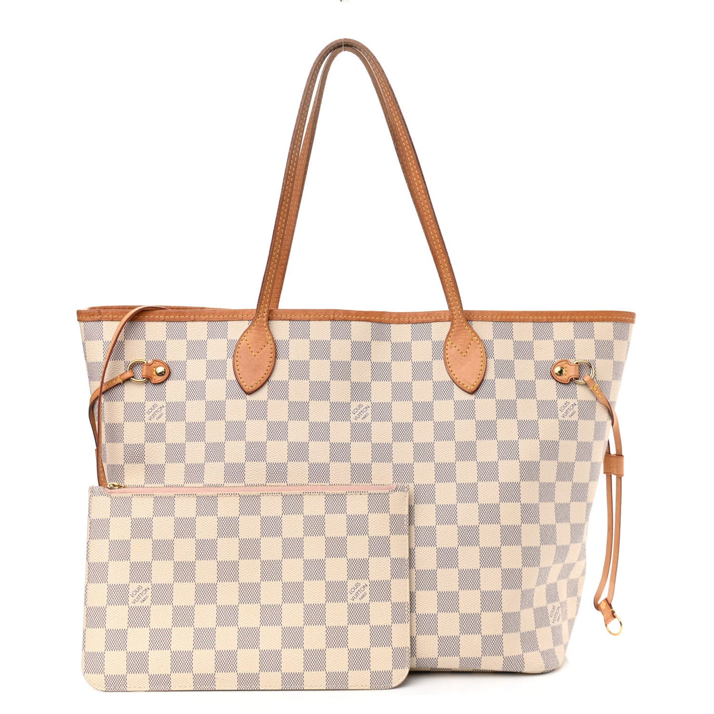 Damier Azur Neo Neverfull MM Rose Ballerine