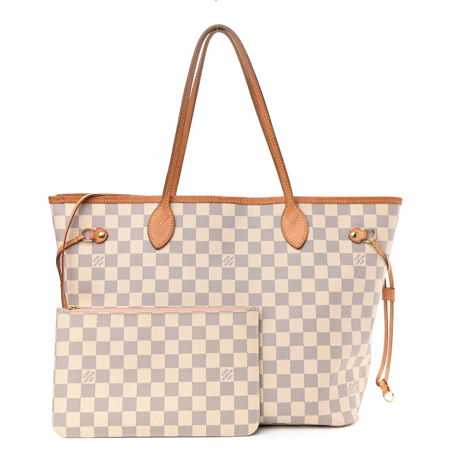 Louis Vuitton Damier Azur Neo Neverfull MM Rose Ballerine 1 of 15