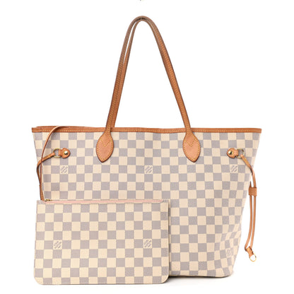 Louis Vuitton Damier Azur Neo Neverfull MM Rose Ballerine 1 of 15