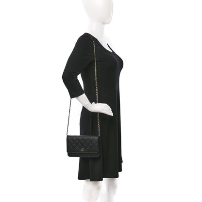 Chanel Caviar Quilted Wallet on Chain WOC Black 2 of 11