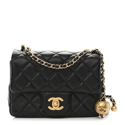 Chanel Lambskin Quilted Mini Pearl Crush Flap Black 1 of 12