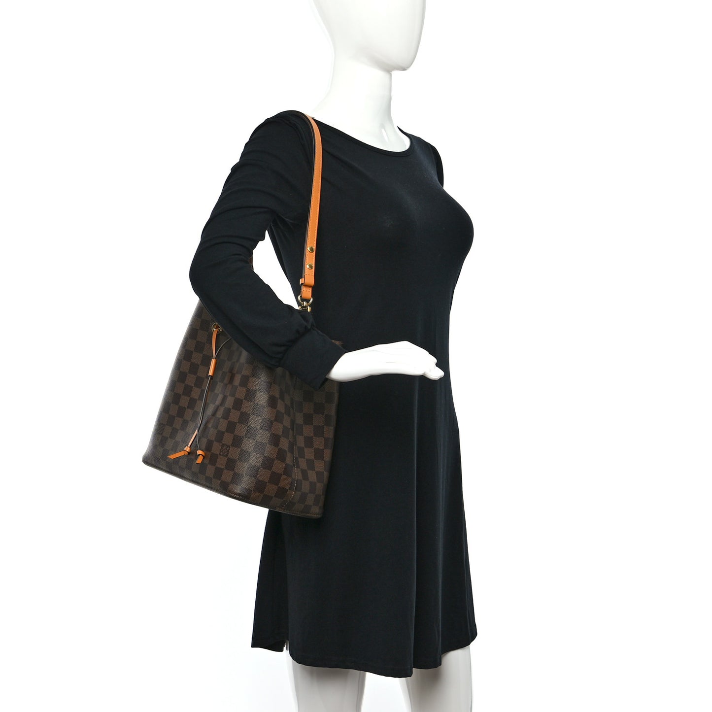 Damier Ebene Neonoe MM Safran