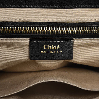 Chloe Suede Calfskin Medium Faye Backpack Black 7 of 9