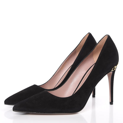 Gucci Kid Scamosciato Pumps 38 Nero Black 3 of 9