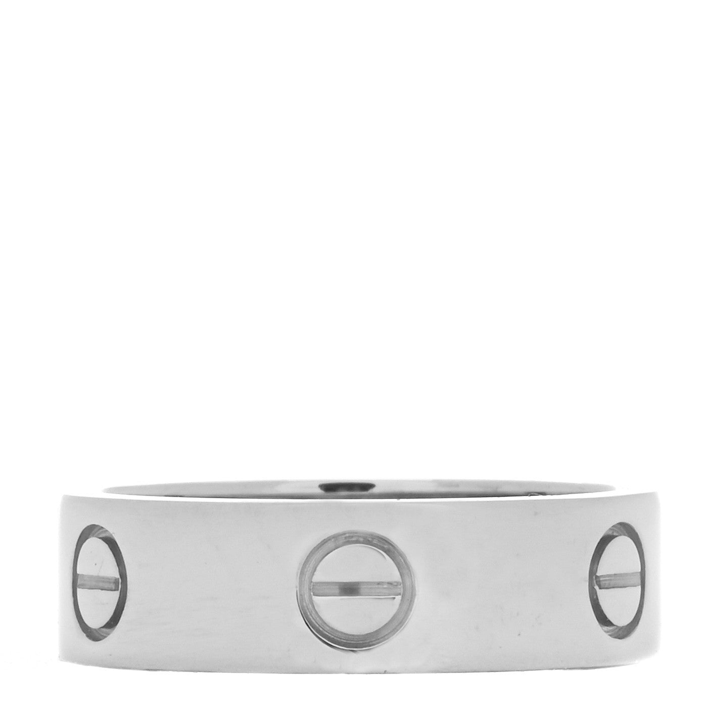 Cartier 18K White Gold 6mm LOVE Ring 58 8.25 3 of 6
