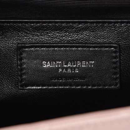 Saint Laurent Grain De Poudre Textured Mixed Matelasse Medium Triquilt Monogram Satchel Marble Pink 8 of 8