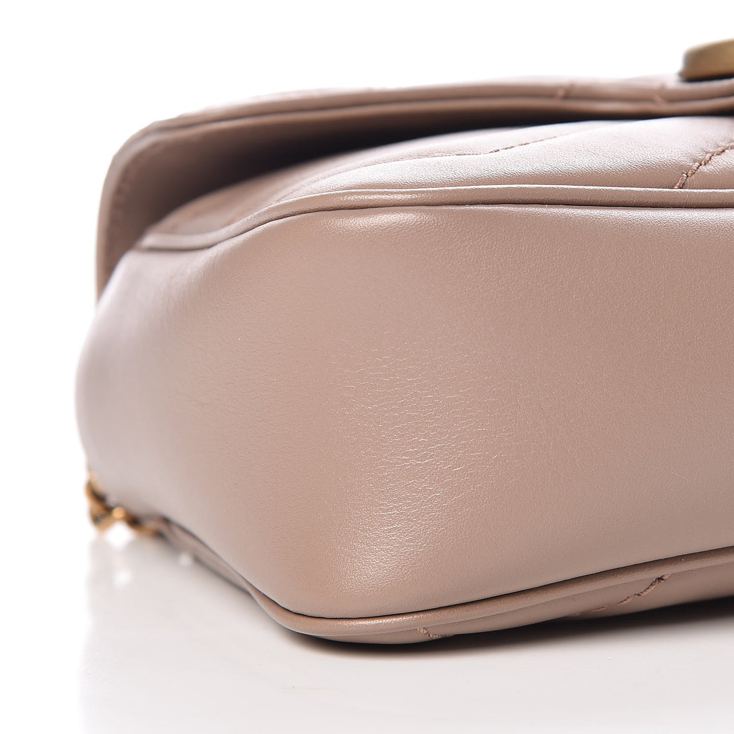 Calfskin Matelasse Super Mini GG Marmont Shoulder Bag Porcelain Rose