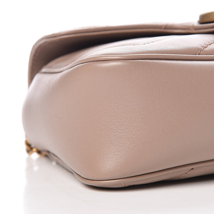 Gucci Calfskin Matelasse Super Mini GG Marmont Shoulder Bag Porcelain Rose 8 of 10