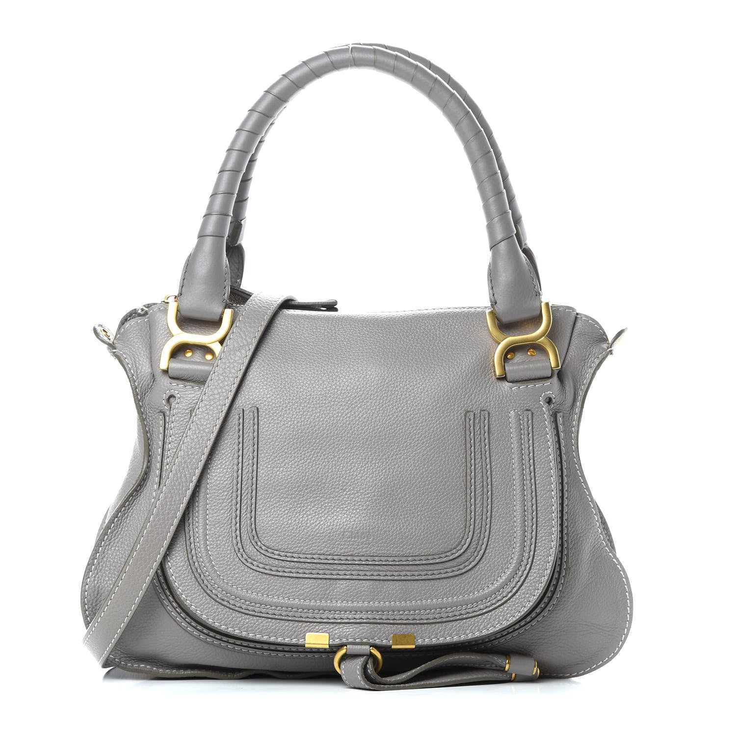 Chloe Calfskin Medium Marcie Satchel Cashmere Grey 1 of 18