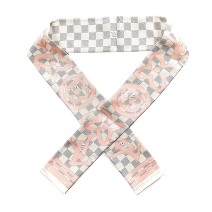 Louis Vuitton Silk Damier Azur Tahitienne Bandeau Rose Ballerine 1 of 5