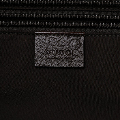 Gucci GG Monogram Medium Web Handle Bucket Tote Dark Brown 6 of 15