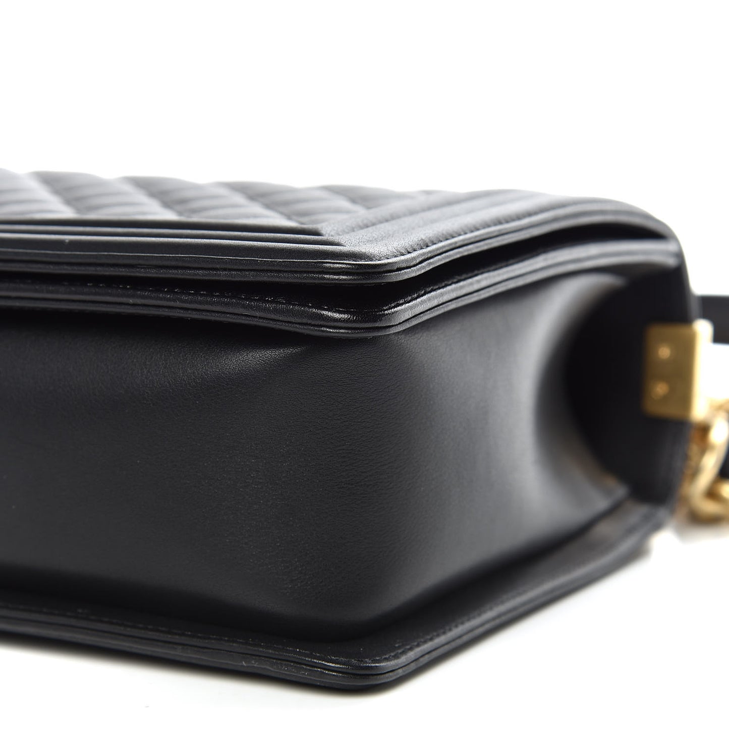 Calfskin Quilted New Medium Boy Flap Black