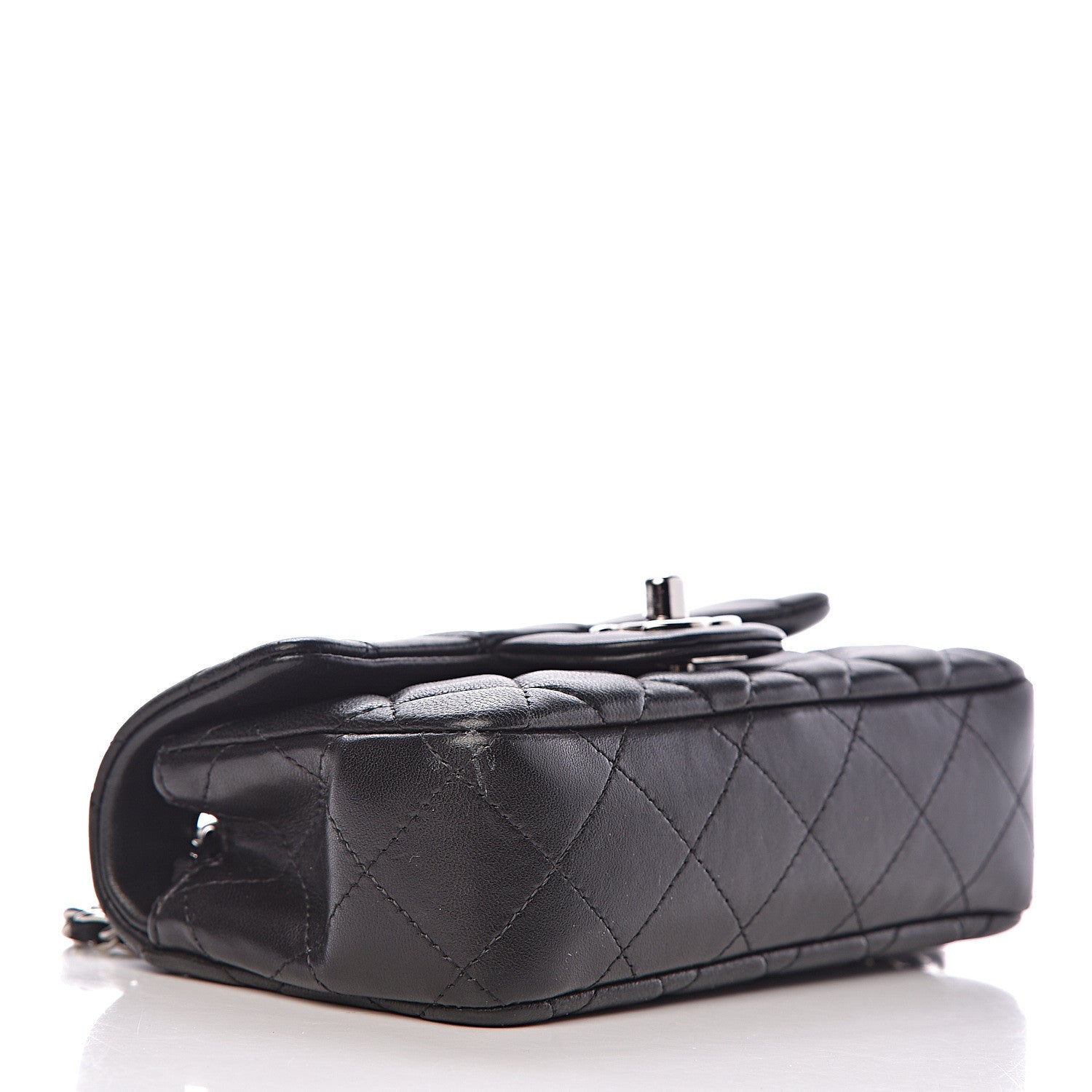 Chanel Lambskin Quilted Extra Mini Rectangular Flap Black 4 of 15