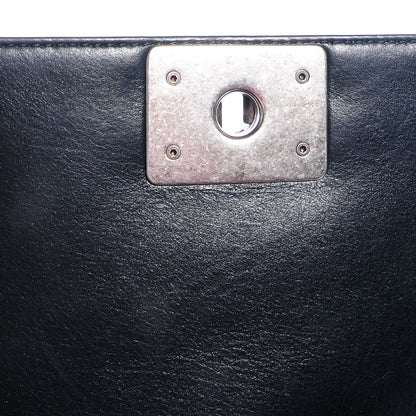Chanel Metallic Calfskin Quilted Medium Boy Flap Black 7 of 9