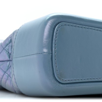 Chanel Iridescent Aged Calfskin Quilted Medium Gabrielle Hobo Blue 9 of 14