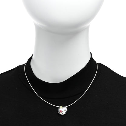 Tiffany Sterling Silver Blue Sapphire Peridot Pink Tourmaline Etoile Pendant Necklace 2 of 6