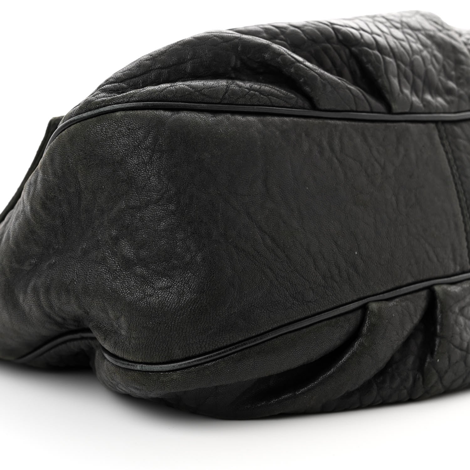 Fendi Crinkled Lambskin Mia Shoulder Flap Black 9 of 11