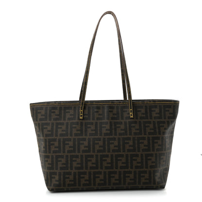Fendi Zucca Spalmati Small Roll Tote Tobacco Yellow 1 of 10