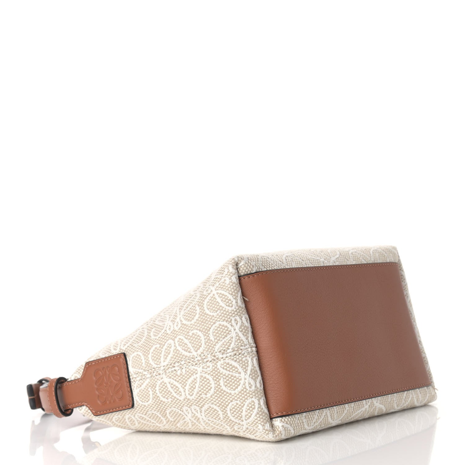 Loewe Jacquard Anagram Calfskin Small Cubi Bag Ecru Tan 4 of 10