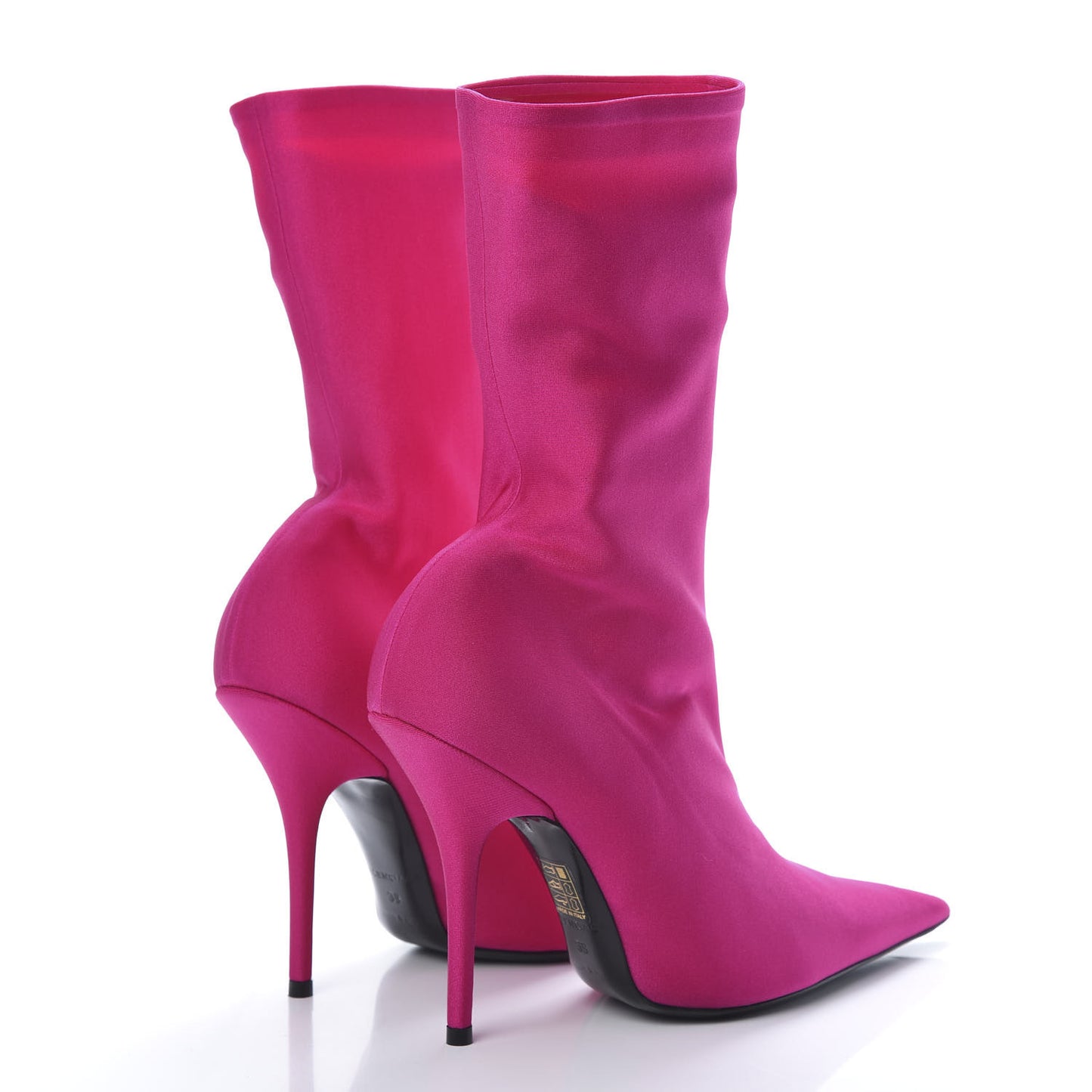 Jersey Crepe Extreme Pointed Toe Knife Booties 39 Dark Pink