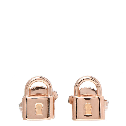 Tiffany 18K Rose Gold Mini Lock Earrings 1 of 5