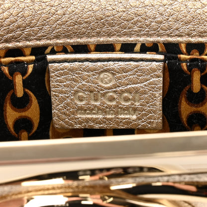 Gucci Metallic Calfskin Britt Clutch Gold 6 of 10