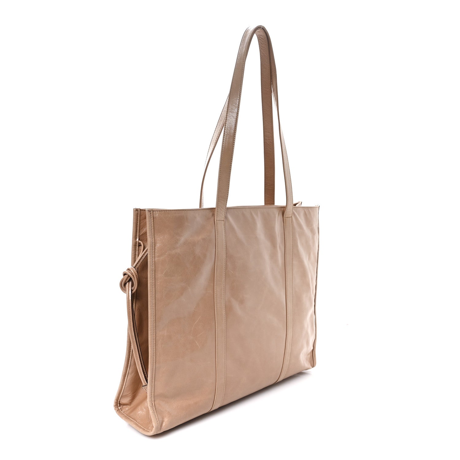 Prada Soft Lux Large Shopping Tote Travertine 3 of 9