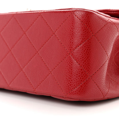 Chanel Caviar Quilted Jumbo Double Flap Dark Red 10 of 13