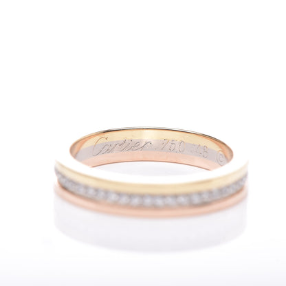 Cartier 18K White Yellow Pink Gold Diamond 2.5mm Vendome Louis Cartier Wedding Band Ring 48 4.5 4 of 7