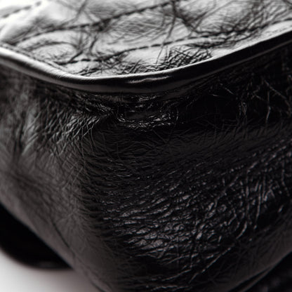 Saint Laurent Crinkled Calfskin Matelasse Monogram Medium Niki Chain Satchel Black 18 of 25