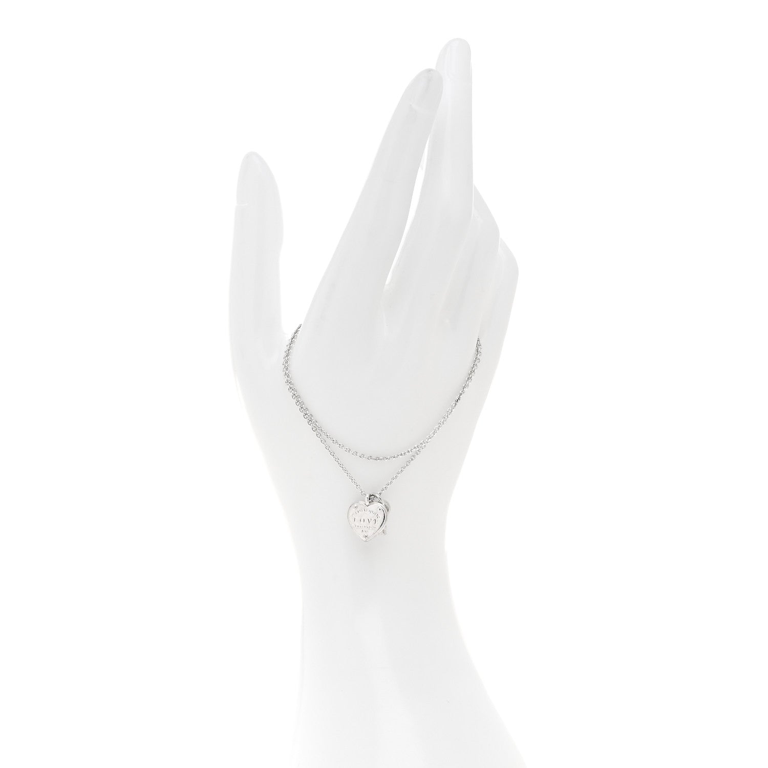 Tiffany Sterling Silver Return To Tiffany Love Heart Tag Key Bracelet 2 of 5