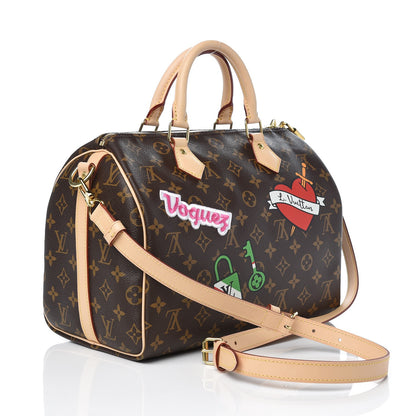 Louis Vuitton Monogram Patches Speedy Bandouliere 30 4 of 8