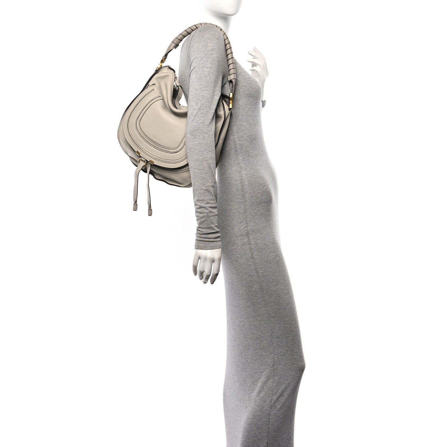 Chloe Calfskin Medium Marcie Hobo Dove 2 of 12