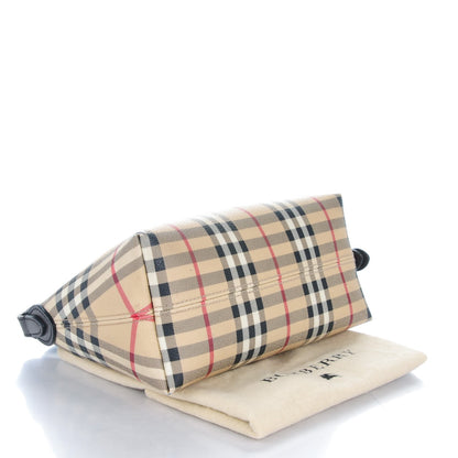 Burberry Haymarket Check Small Hobo Chocolate 4 of 8