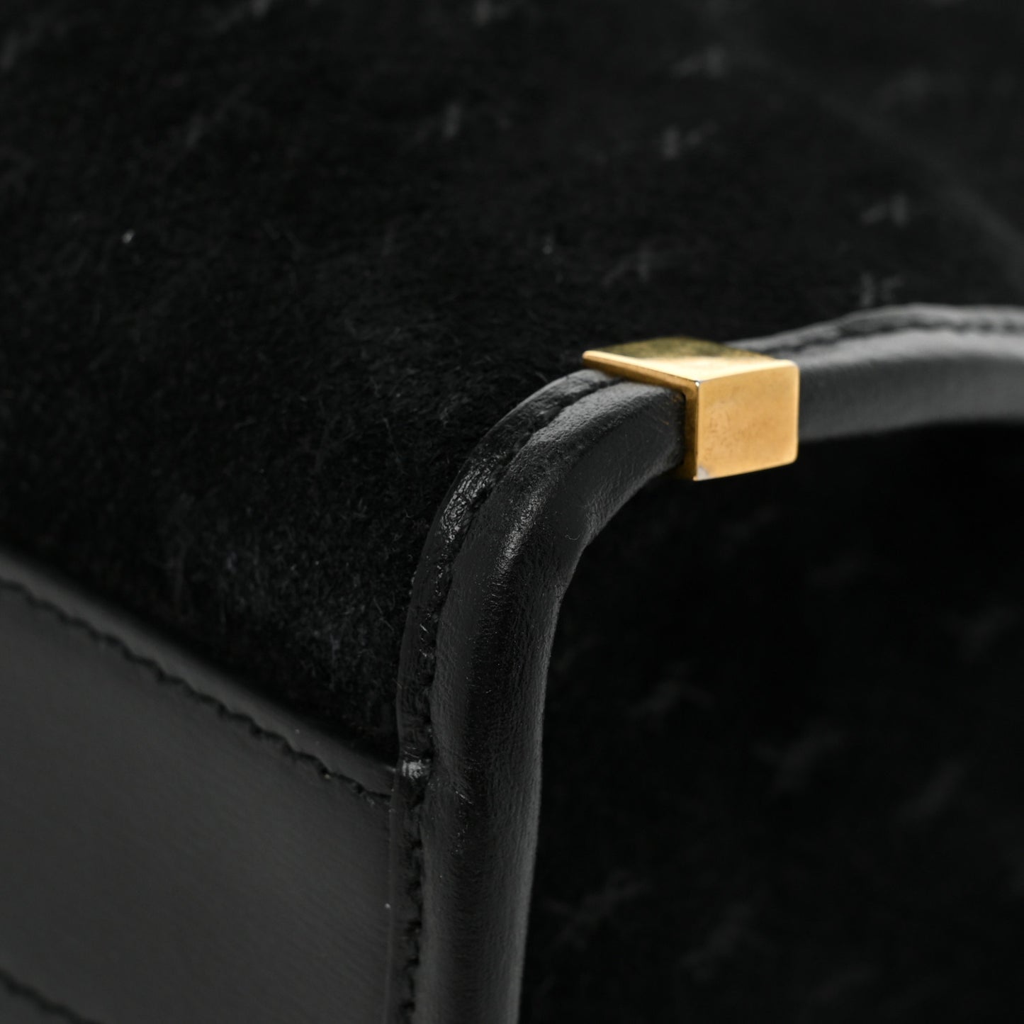 Suede All-Over Monogram Convertible Tote Black