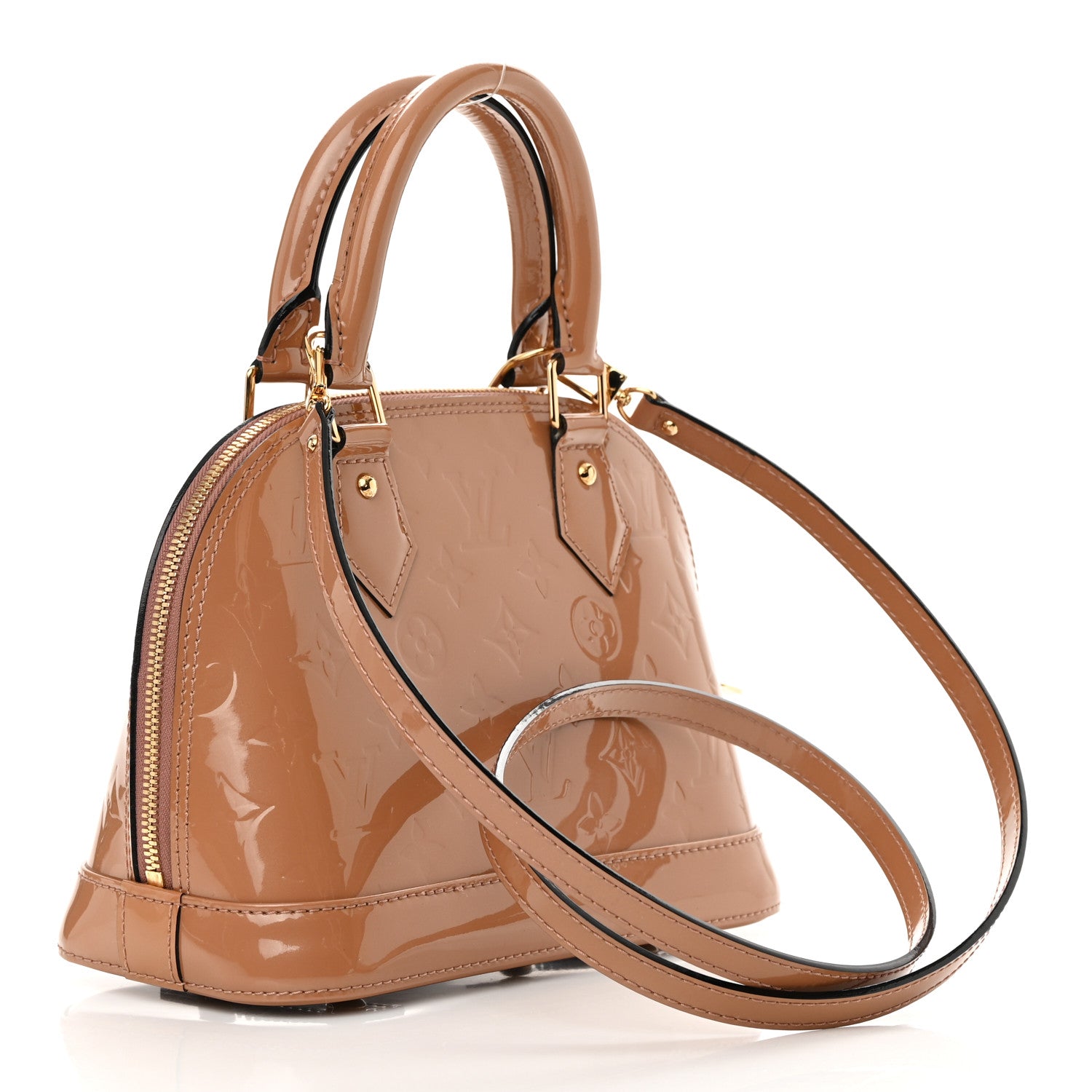 Louis Vuitton Vernis Alma BB Rose Velours 3 of 12