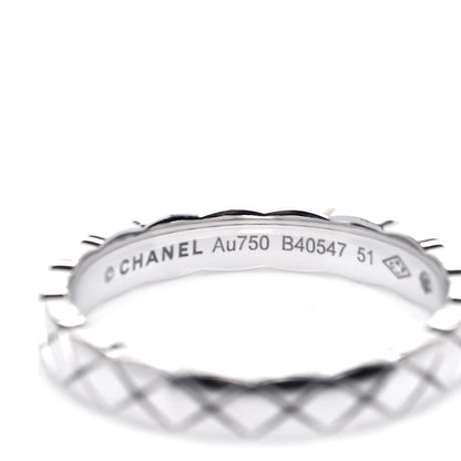 Chanel 18K White Gold Mini Coco Crush Ring 51 5.75 4 of 5