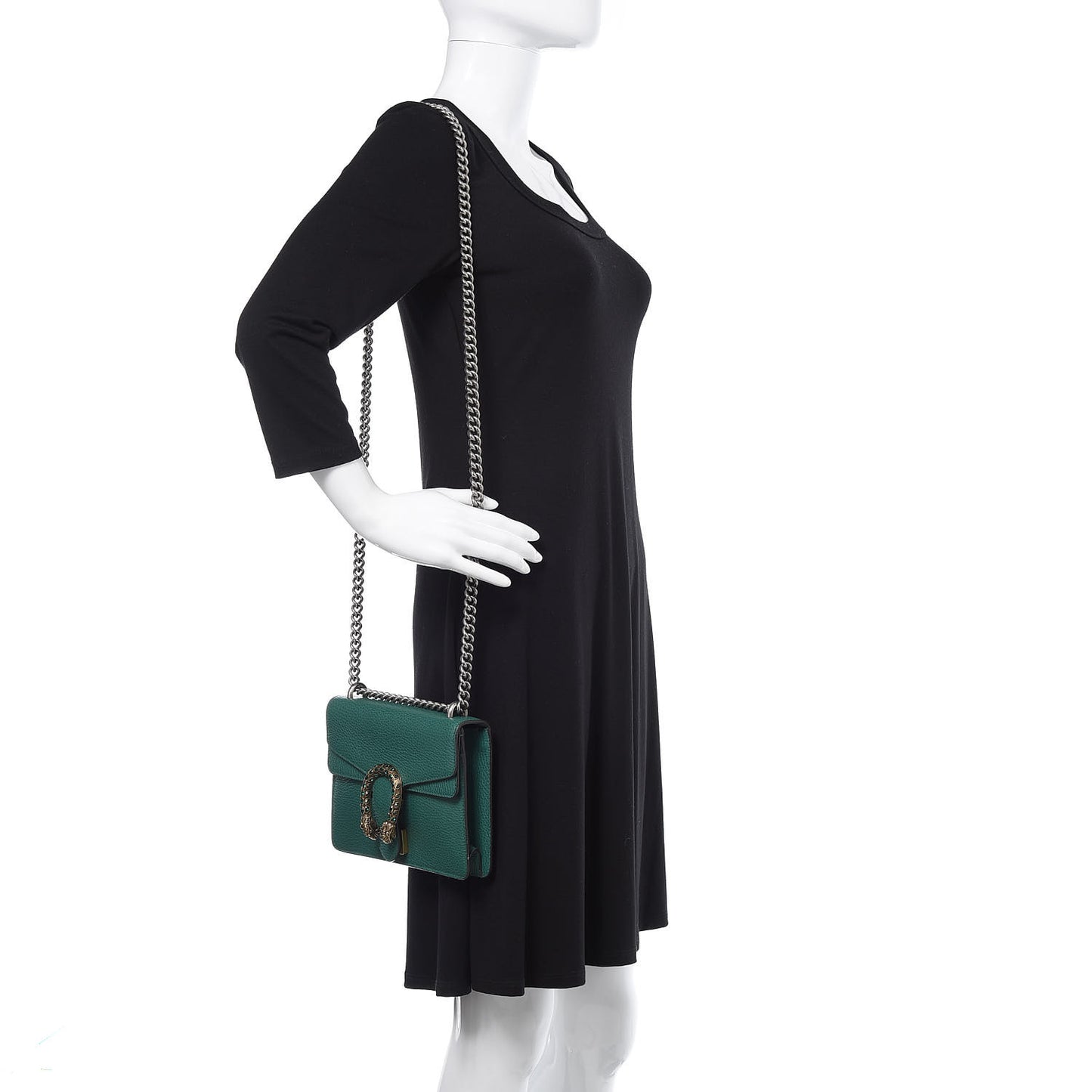 Calfskin Mini Dionysus Shoulder Bag Emerald