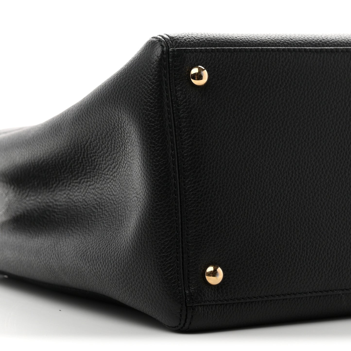 Calfskin Cerf Executive Shopper Tote Black