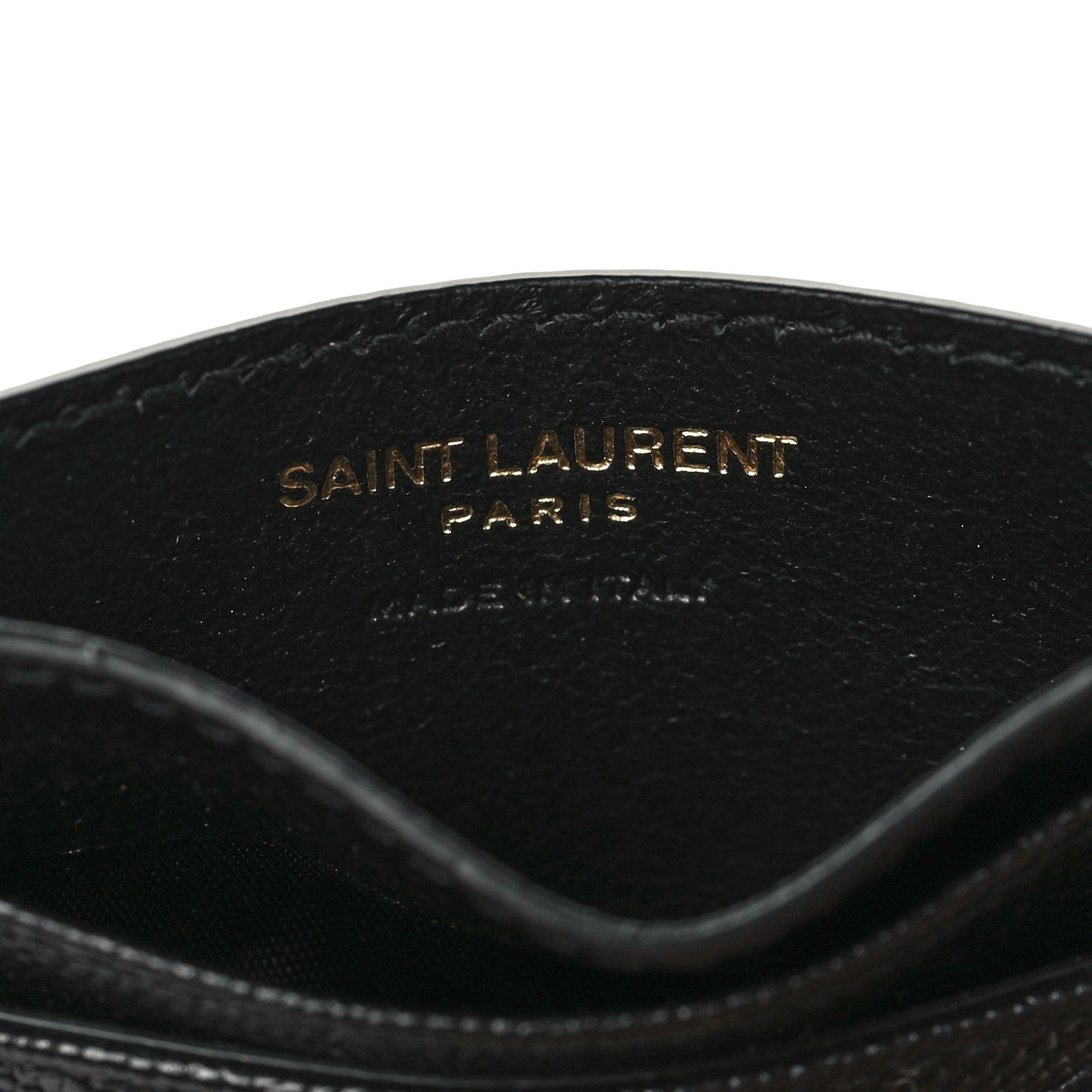 Grain De Poudre Matelasse Chevron Monogram Credit Card Case Black