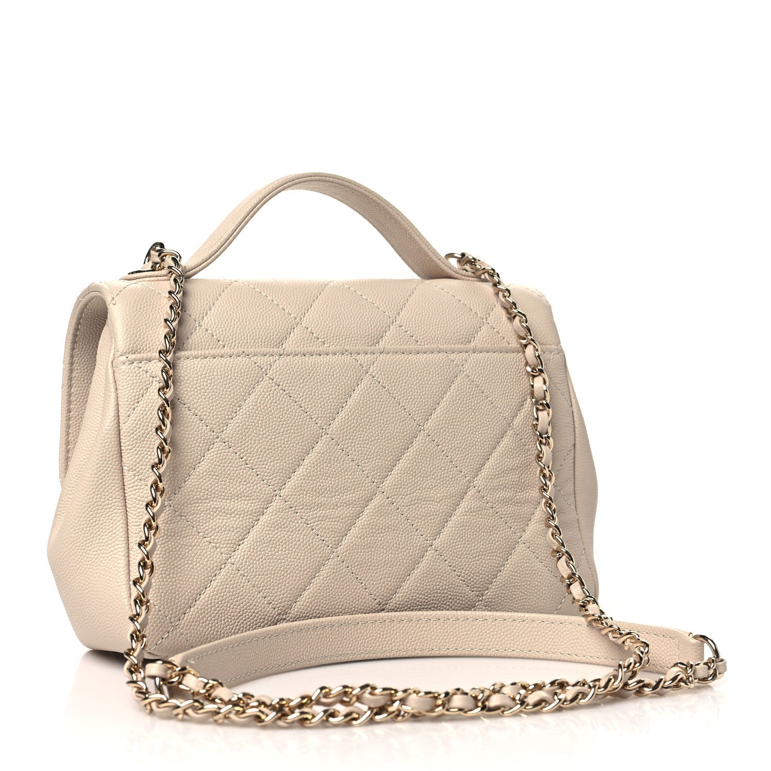 Chanel Caviar Quilted Small Business Affinity Flap Beige 3 of 10