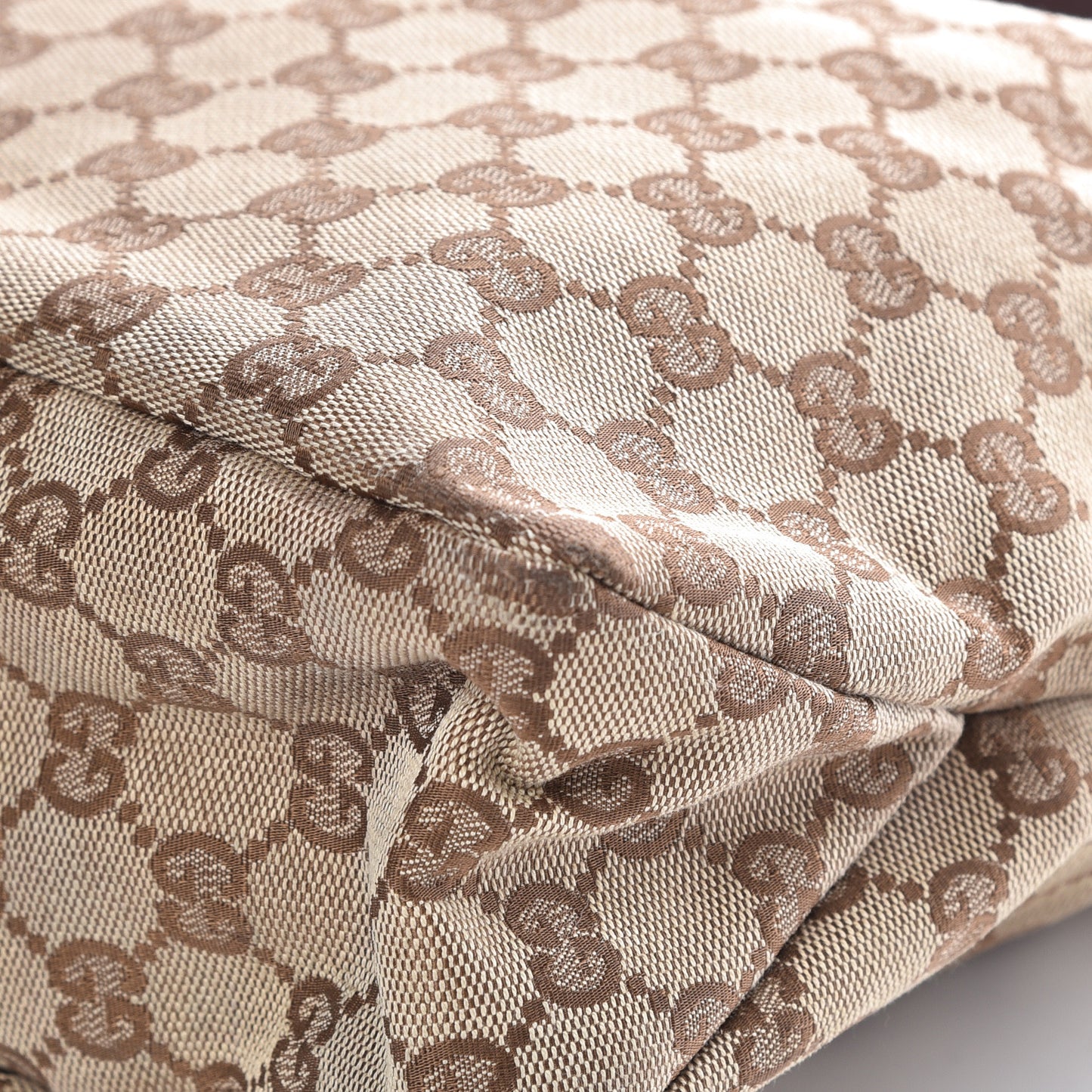 Monogram Medium Horsebit Chain Hobo Dark Brown