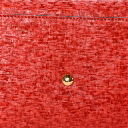 Fendi Vitello Elite Flamingo Regular 2Jours Tote Rosso Fiamma 17 of 19