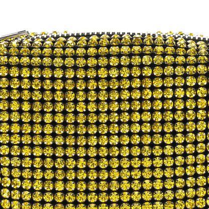 Alexander Wang Mesh Crystal Rhinestone Mini Heiress Pouch Lemon 7 of 9