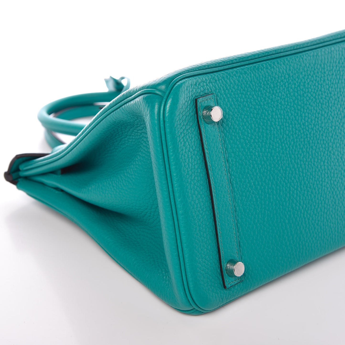 Taurillon Clemence Birkin 30 Bleu Paon