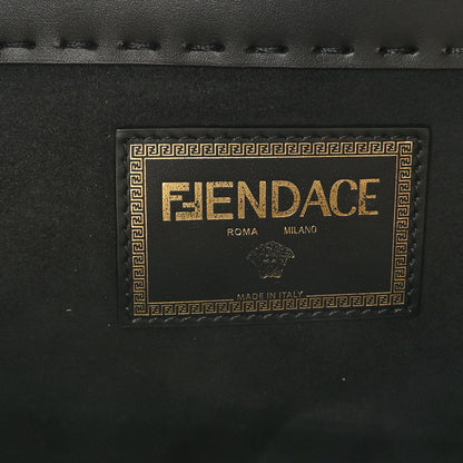 Fendi X VERSACE Calfskin Plexiglass Fendace Medium Fendi Sunshine Shopper Tote Black 6 of 8