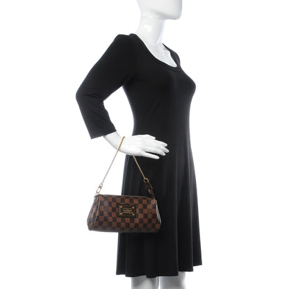 Louis Vuitton Damier Ebene Eva Clutch 3 of 9
