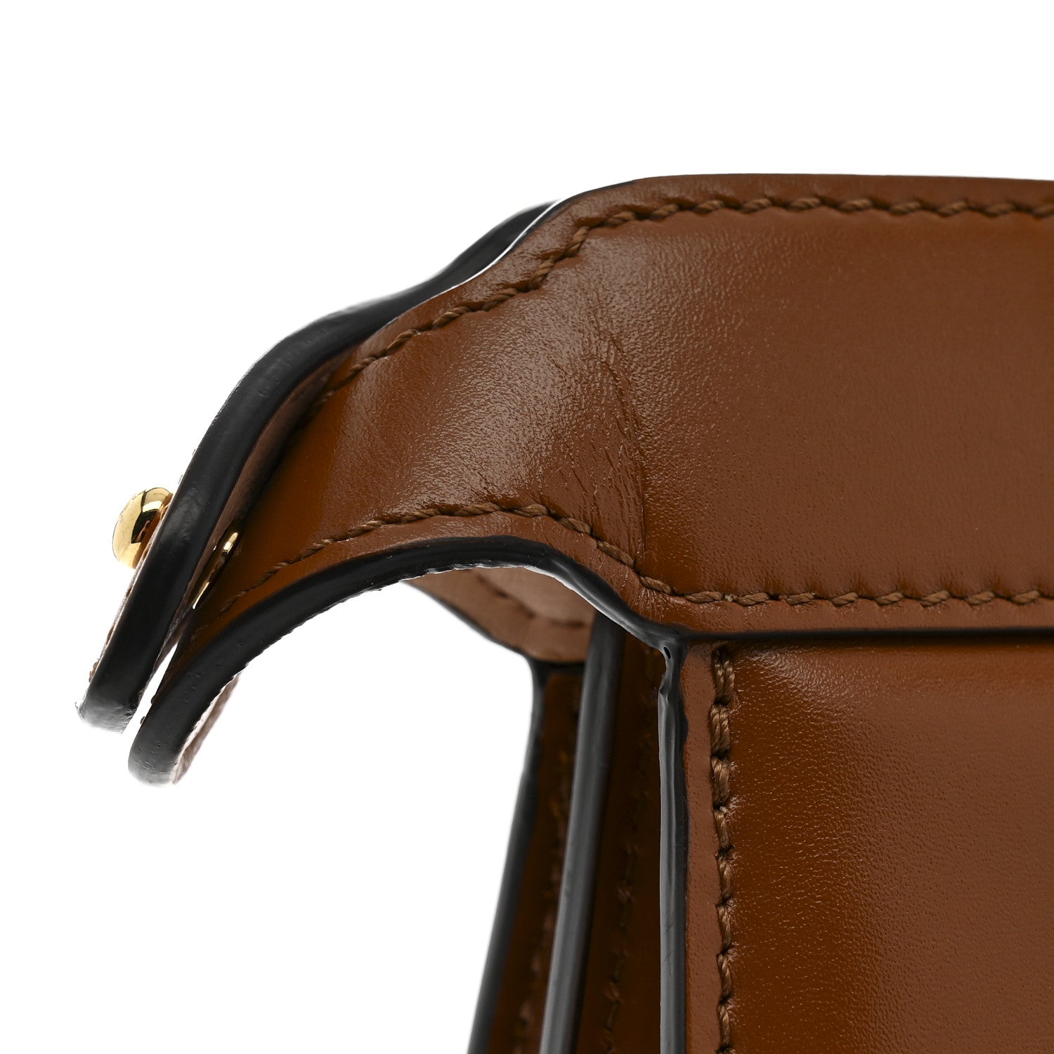 Fendi Vitello King Luxor Shiny Nappa Medium Peekaboo I SEE U East West Satchel Brandy Light Rose 15 of 20
